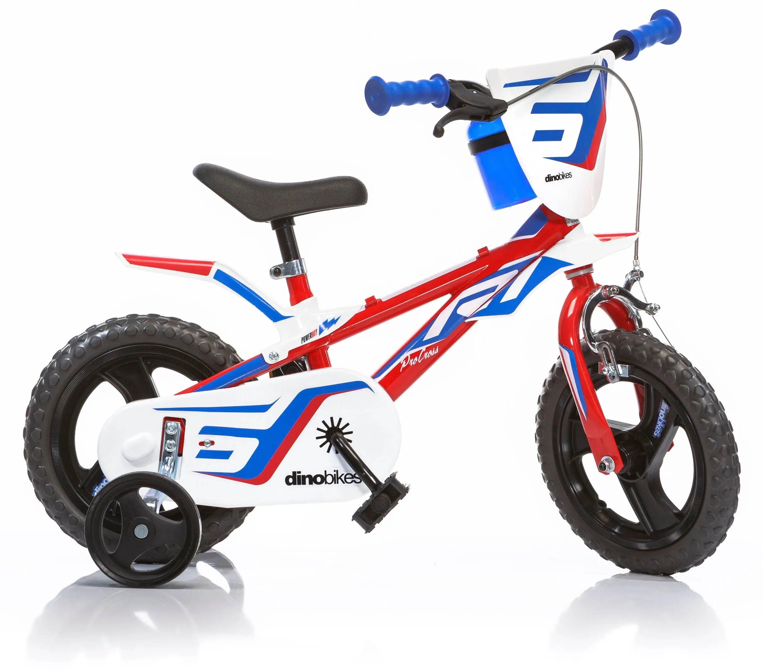 Kinderfahrrad DINO "Mountainbike 12 Zoll" Fahrräder Gr. 21 cm, 12 Zoll (30,48 cm), rot Kinder Kinderfahrräder mit Stützrädern, Frontschild und coolen Schutzblechen