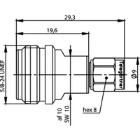 Telegärtner Koax-Adapter N-Buchse - SMA-Stecker 1St.
