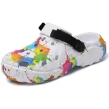 FRTUBOP Gartenclogs Herren - Herren Camo Graphic Gartenschuhe Badeschuhe Pantoletten Hausschuhe Freizeit Leicht Gummischuhe EU41-47 - 45 EU