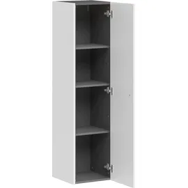 Germania Hängeschrank Monteo, Weiß, Massivholzdetail, 38 x 141 x 37 cm (BxHxT)