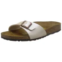 Birkenstock Classic Madrid Birko-Flor 940153, Pantoletten, Weiß (Graceful Pearl White 8234), 36 EU (3.5 UK) - 36 EU Schmal
