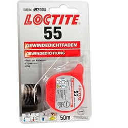 LOCTITE Gewindedichtfaden 55 - bis Gewinde 4'' - DVGW-Zulassung - Spender 50 m ** 1m/0,16 EUR