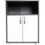 Hti-Living Küchenschrank Grau/Weiß Blanca