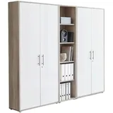 MID.YOU Office Edition Aktenschrank 213 x 186 x 33 cm Weiß