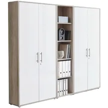 MID.YOU Office Edition Aktenschrank 213 x 186 x 33 cm Weiß