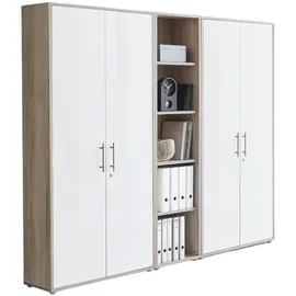 MID.YOU Office Edition Aktenschrank 213 x 186 x 33 cm Weiß