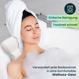 casativo-wellness Badewannenkissen Wannenkissen Weiß