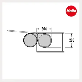 HAILO Mono 20 l Grau/Schwarz