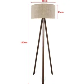 lux.pro Stehlampe ’Newport’ Hellbraun [ Lux.pro