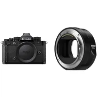 Nikon Z f Gehäuse Vollformatkamera, 24.4MP, 4k Video, Pixel Shift, Gehäuse mit Magnesiumlegierung, Neig- und drehbarer Touch-Monitor & FTZ II (Adapter für F Objektive auf Z-Mount Kameras)