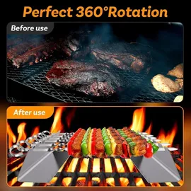 luxuskollektion Grillbesteck-Set 6 Stück Edelstahl weiß
