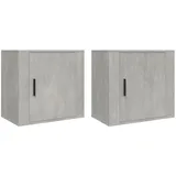 vidaXL Wand-Nachttische 2 Stk Betongrau 50x30x47 cm