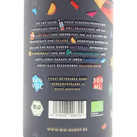 finest beverages Gin Knopf Bio Orange