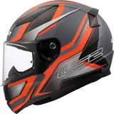 LS2 FF353 Rapid II Flitz Integralhelm - Grau/Orange / 3XL