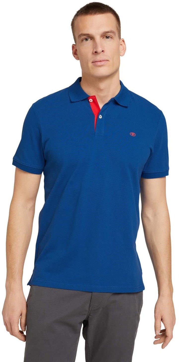 TOM TAILOR Herren Basic Piqué Poloshirt, 11132 - Advanced Blue, M