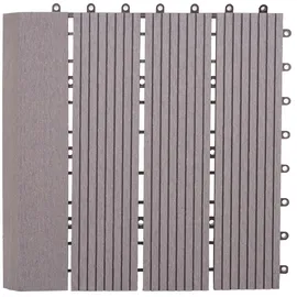 Mendler WPC Bodenfliese Rhone grau 30 x 30 cm 11 St.