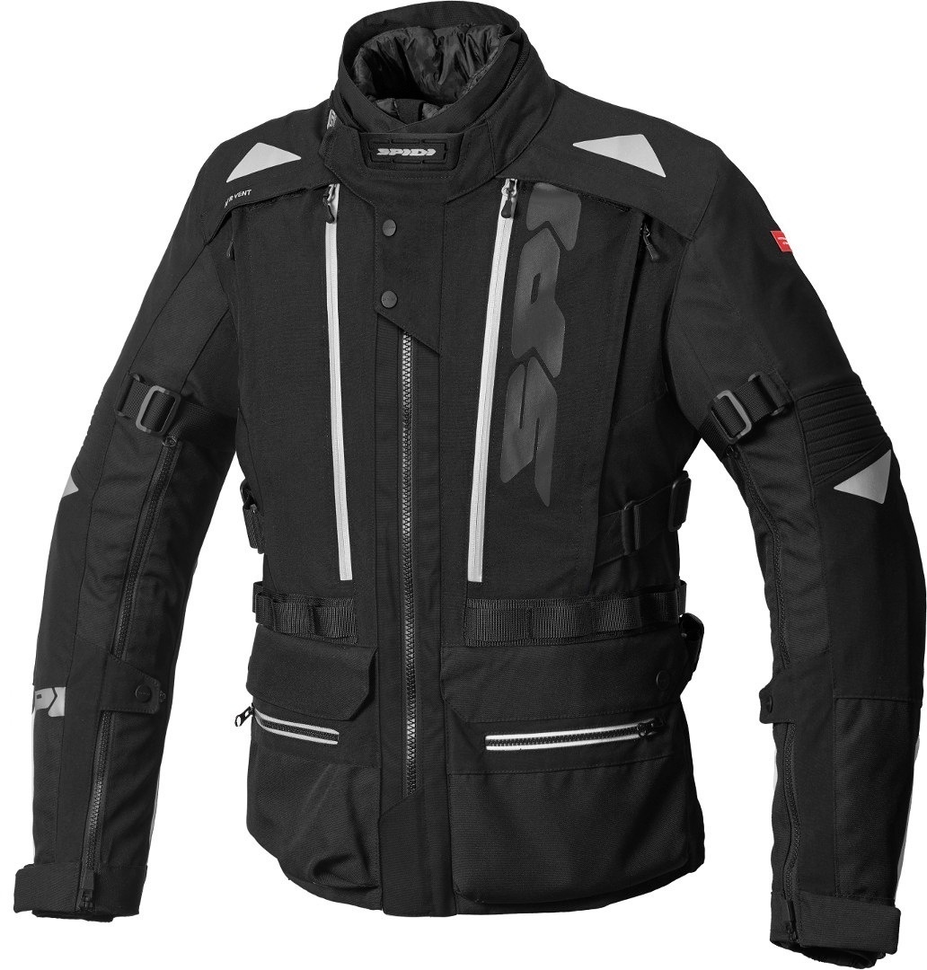 Spidi H2Out Allroad Motorfiets textiel jas, zwart-grijs, 2XL