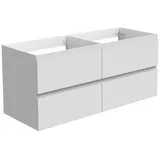 Aica Sanitär Waschtisch Badezimmerschrank Waschbeckenunterschrank ohne Waschbecken weiß 120 cm x 52 cm x 46 cm