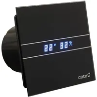 Cata E 100 GTH BK Bad-Abzieher, Timer Hygro, 8 W, Schwarz