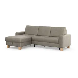 Home Affaire Ecksofa HOME AFFAIRE "Summer L-Form", grau (steel), B:249cm H:91cm T:164cm, 95% Polyester, 5% Polyamid, Sofas, Ecksofa, mit Recamiere, mit oder ohne Bettfunktion und Bettkasten, Cord-Bezug