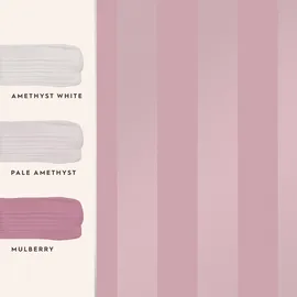 Laura Ashley Vliestapete Lille Pearlescent Stripe Mulberry Purple m FSC®