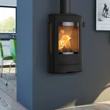 Lotus Liva 8G Kaminofen Schwarz, Rauchabgang oben - Schwarz