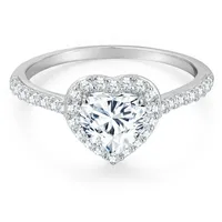 Trilani Ring Herz aus Sterling Silber in mit Zirkonia