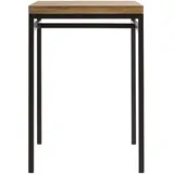miliboo Stehtisch rechteckig aus Mangoholz und schwarzem Metall YPSTER