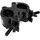 Riggatec Doppelschelle - Swivel Coupler breit schwarz bis 500kg (48-51mm) auf 0° / 90° fixierbar