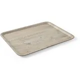 amerbox Hendi Serviertablett aus Melamin mit Holzoptik , Holz hell, 370x530mm