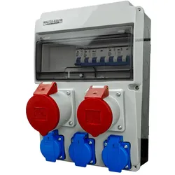 Baustromverteiler 16A 32A CEE 3x230V LS-Schalter Stromverteiler Walter-Kraft mit Bals Steckdosen 4311