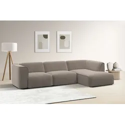 Ecksofa RAUM.ID "Merid L-Form, jederzeit durch Module erweiterbar, B/T/H: 295/162/70 cm", grau (taupe), B:295cm H:70cm T:162cm, 100% Polyester, Sofas, als Modul oder separat verwendbar, für individuelle Zusammenstellung, Topseller