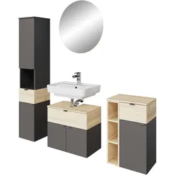 Badmöbel-Set SAPHIR "Quickset 394", grau, Kastenmöbel-Sets
