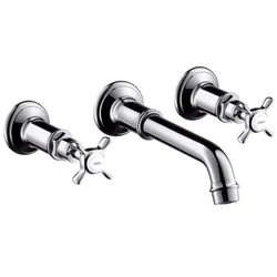 3-Loch Waschtischarmatur Axor Montreux Wand Fertigset chrom