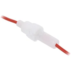 Sicherungshalter 5x20mm - Maximalstrom 1,165A: Kabelmontage, Weißes Gehäuse, 23AWG