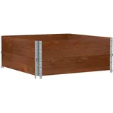 vidaXL Pflanzkasten 100 x 100 x 0 cm Braun