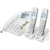 Geemarc AMPLIDECT COMBI 295-2 Schnurloses Telefon + 2  DECT 295 AD Mobilteile, Telefon, Weiss