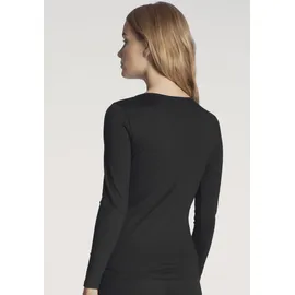 CALIDA Natural Comfort Top Long Sleeve schwarz, Baumwolle, Medium Damen,