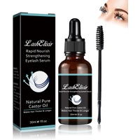 Gfouk Lash Elixir Rapid Wachstum verstärkt das Wimpernserum, organisches Rizinusöl -Wimpernserum, Stärkung und Ernährung Ihrer natürlichen Wimpern (1set)