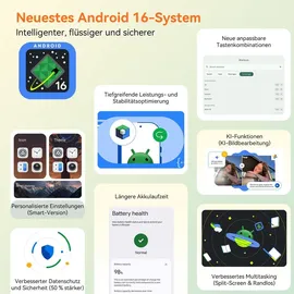 kingrid 10,1" 5G (2023) 24 GB RAM 256 GB Grau