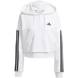 adidas Essentials 3-Streifen French Terry Quarter-Zip Hoodie White / Black XL