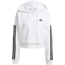 adidas Essentials 3-Streifen French Terry Quarter-Zip Hoodie White / Black XL