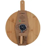 Alpina Pizzaschneidebrett Ø 34 cm Holz Braun