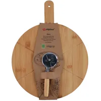 Alpina Pizzaschneidebrett Ø 34 cm Holz Braun