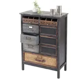 Mendler Apothekerkommode HWC-F34AM, Schubladenschrank, Tanne Holz massiv Vintage Shabby-Look 90x65x32cm