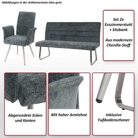 MCW Esszimmer-Set Blau 3er-Set