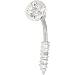 Bauchnabelpiercing VIVANCE "twisted piercing", silber (edelstahlfarben), Piercings, Damen, Chirurgiestahl