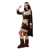 Kostüm Wikinger Frau Odeta S- XXL Kleid braun Fasching Seeräuberin (XL)