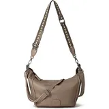 FredsBruder Stines Schultertasche Leder Dark Taupe