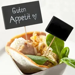 PAPSTAR 600 Fingerfood - Spieße 8,5 cm "Blackboard"